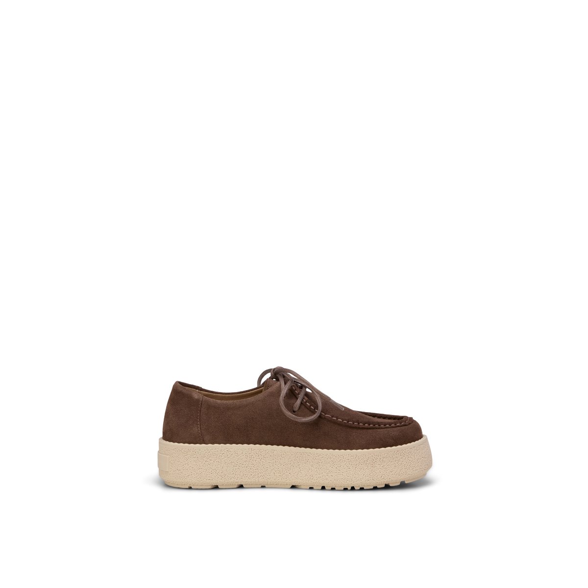 Lacets modèle Pia en cuir velours doux marron fonce, MARC O'POLO