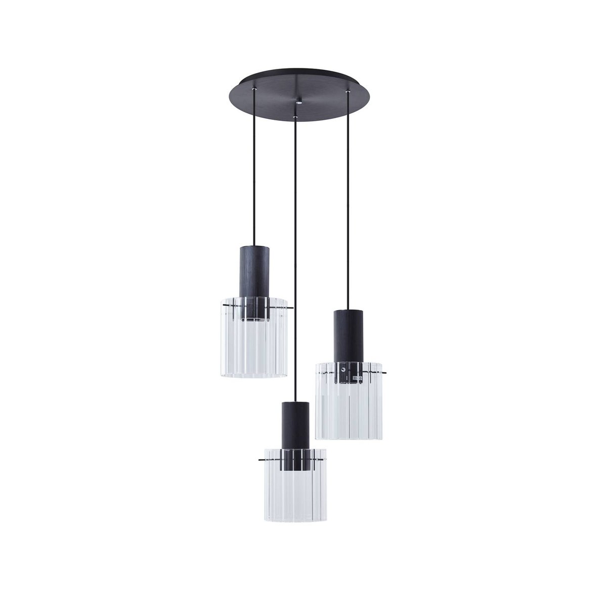 Suspension en métal moderne, EIrian clair, noir, LUCANDE