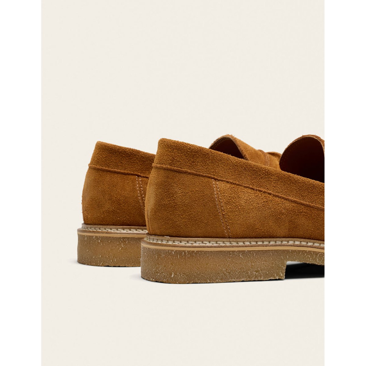 Mocassins IRVIN suède ambre, ODAJE