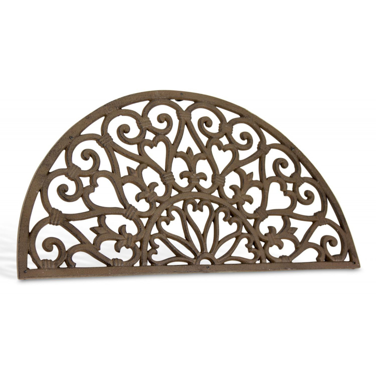 Paillasson demi lune fonte marron, DECORATION D’AUTREFOIS