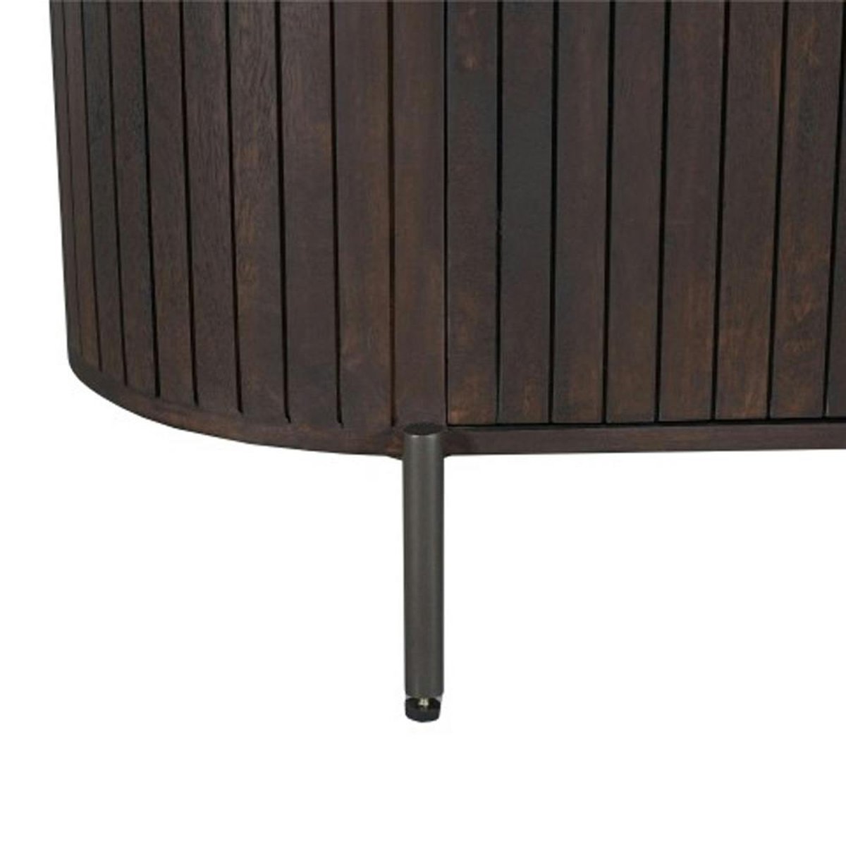 Meuble TV 3 portes bois marron rainuré 165 cm CALERO marron, PIER IMPORT