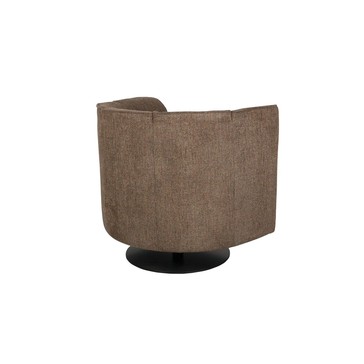 Fauteuil design pivotant en tissu, classique, FLOWER marron, DUTCHBONE