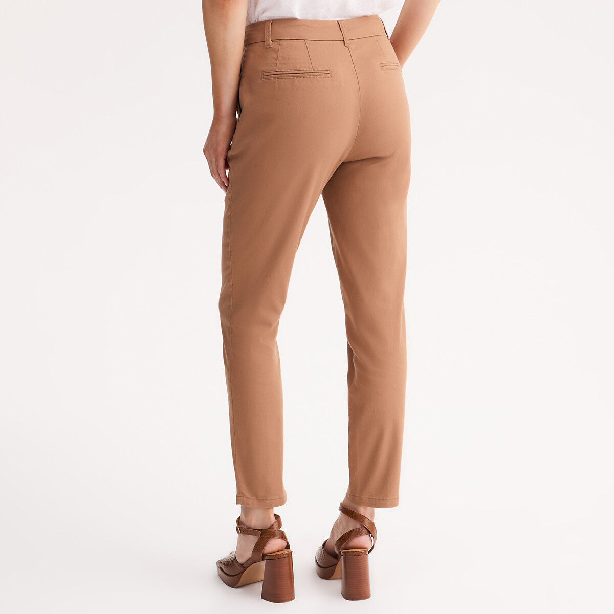 Rechte chinobroek, stretch keperstof camel, ANNE WEYBURN