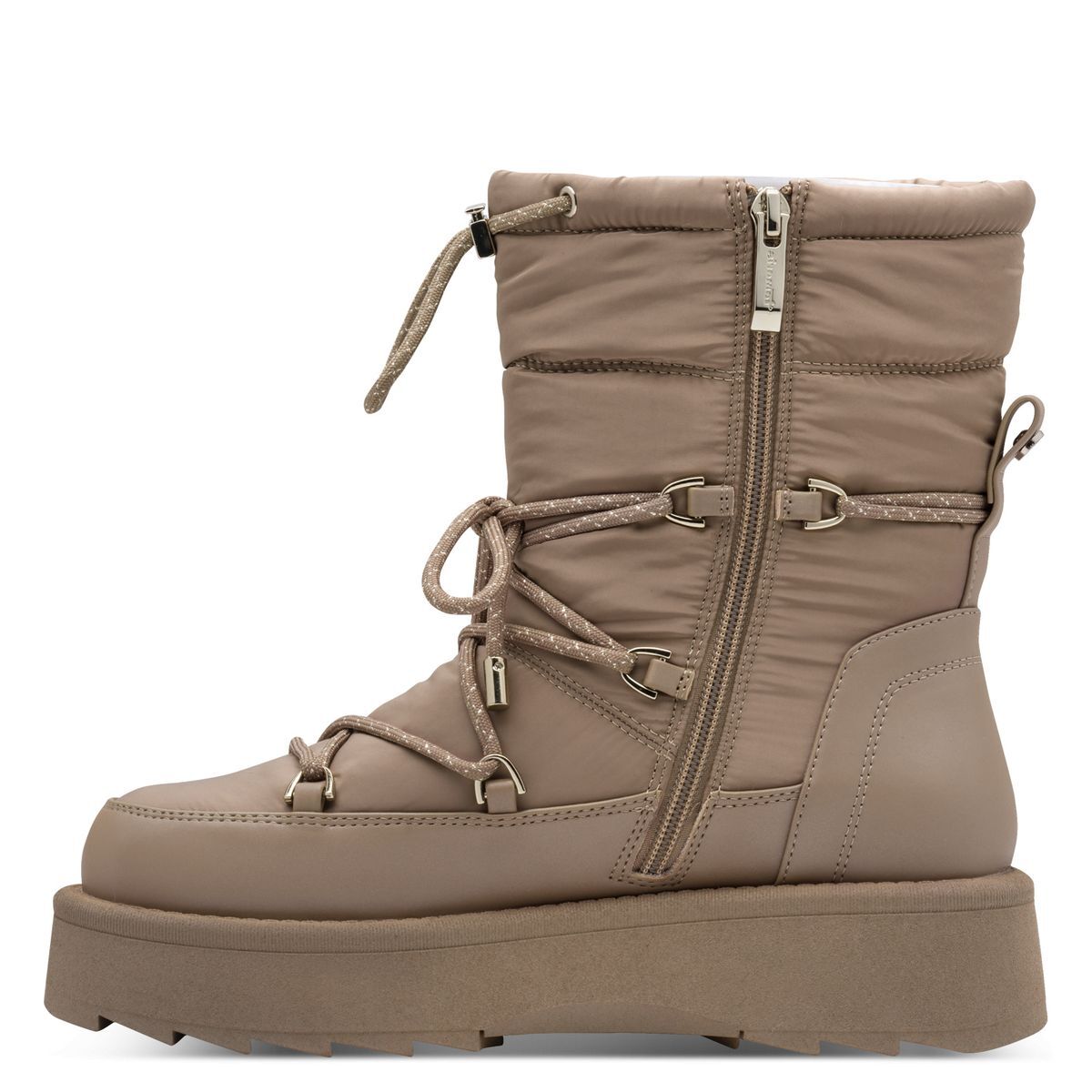 Bottine fourée marron taupe, TAMARIS