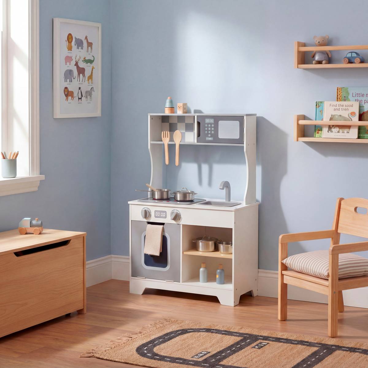 Cuisine en bois pour enfant OREN blanc, ATMOSPHERA FOR KIDS