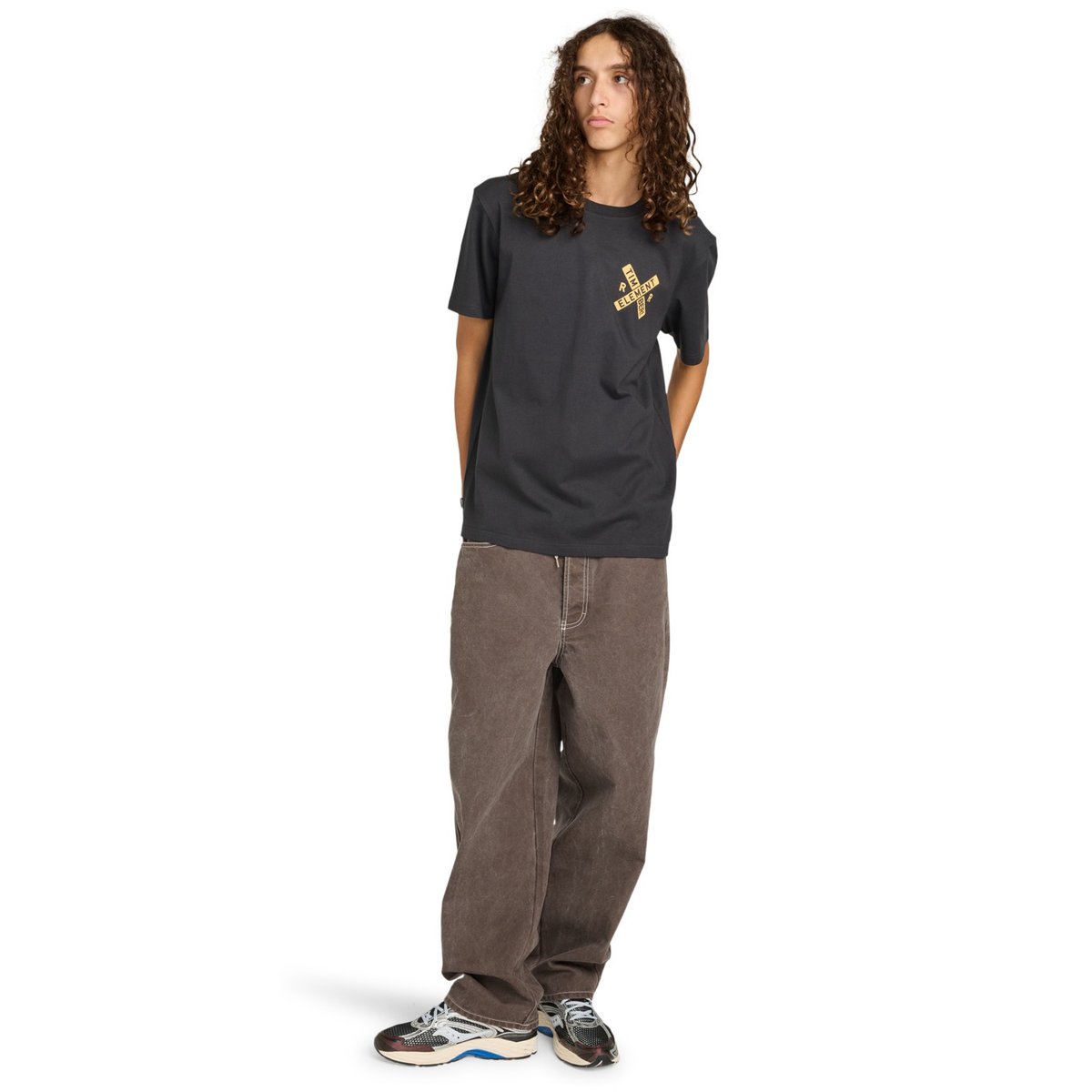T-shirt à manches courtes TIMBER FREIGHT TRAIN noir off black, ELEMENT