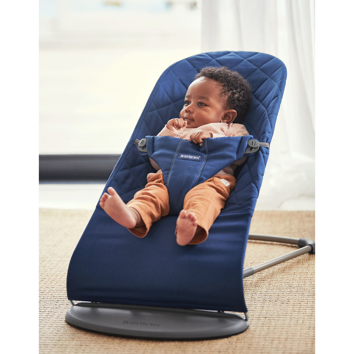 Transat bliss tissé matelassage classique bleu nuit, BABYBJORN