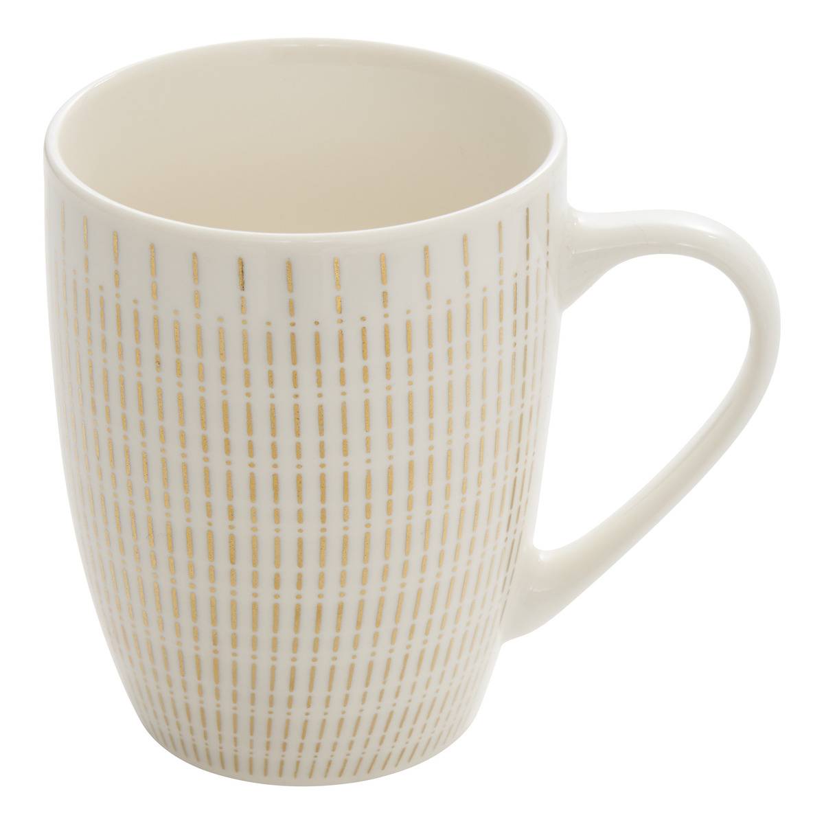 Mug en porcelaine LUNIS doré, ATMOSPHERA