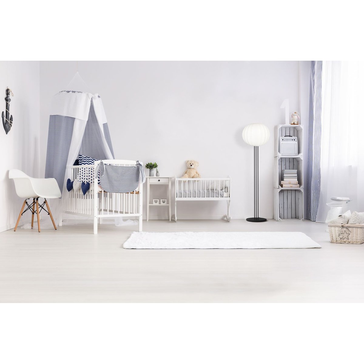 Lampadaire design en métal scandinave, BELOUNE noir, ALUMINOR