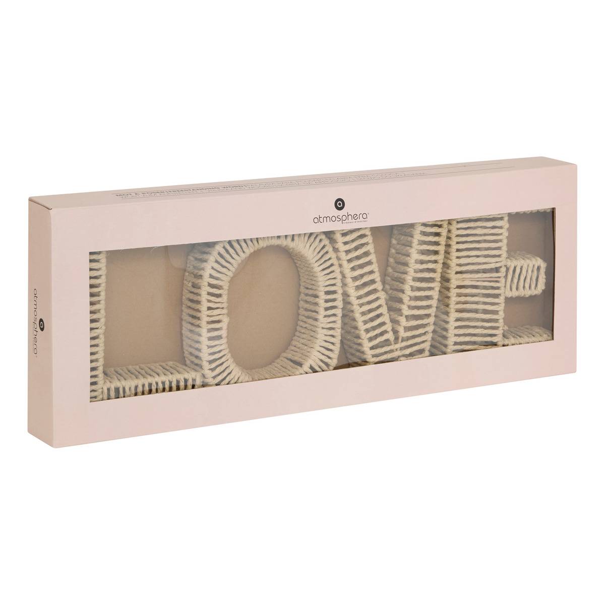 Déco à poser LOVE beige, ATMOSPHERA