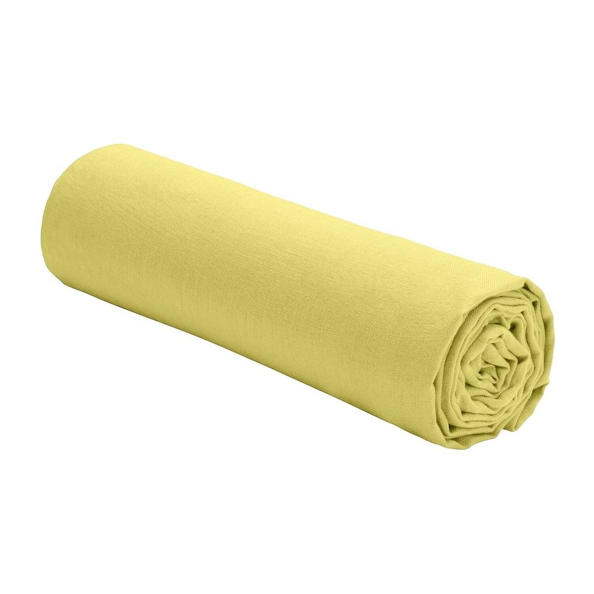 Drap housse B30 Lin lavé Kiwi, Signature poire, BATON ROUGE