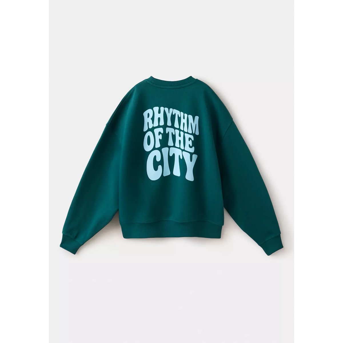 Sweat imprimé balloon fit vert, MANGO KIDS