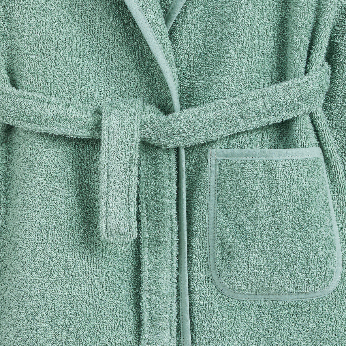 Peignoir coton biologique Rainette 400 g/m2 vert grisé, LA REDOUTE INTERIEURS