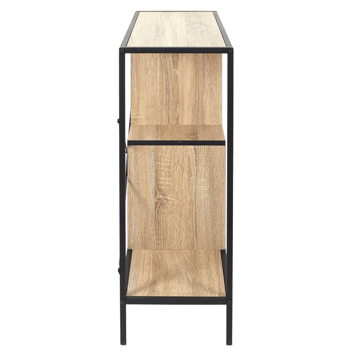 Etagère 3 niveaux design industriel EDISON noir, THE HOME DECO FACTORY