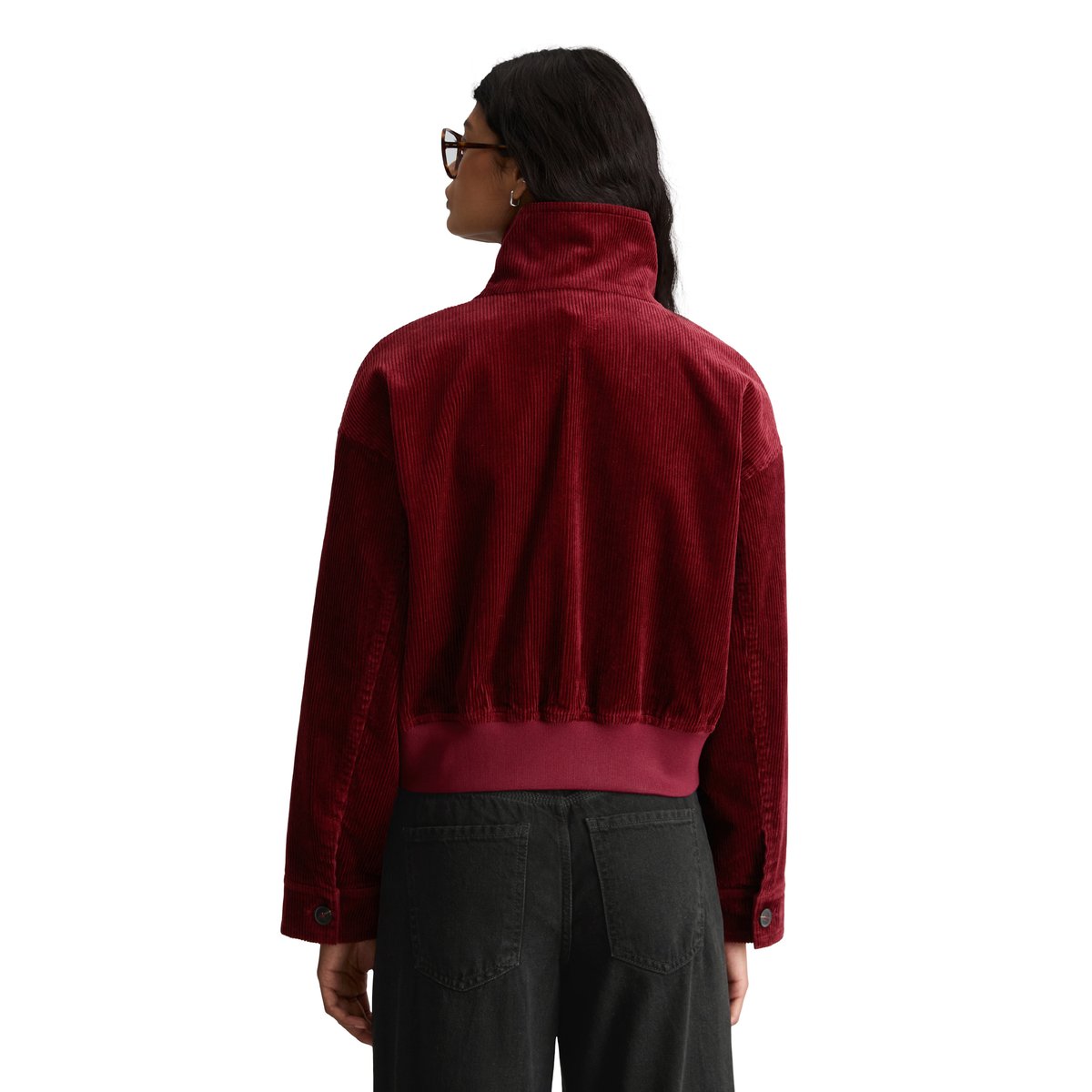 Blouson en velours côtelé coupe classique en coton bio extensible rouge, MARC O’POLO DENIM