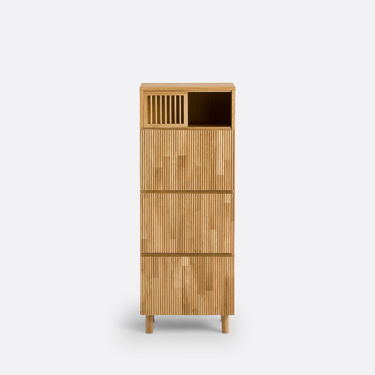 Armadio a 3 ante, rovere e impiallacciato, BILBAO naturale , LA REDOUTE INTERIEURS