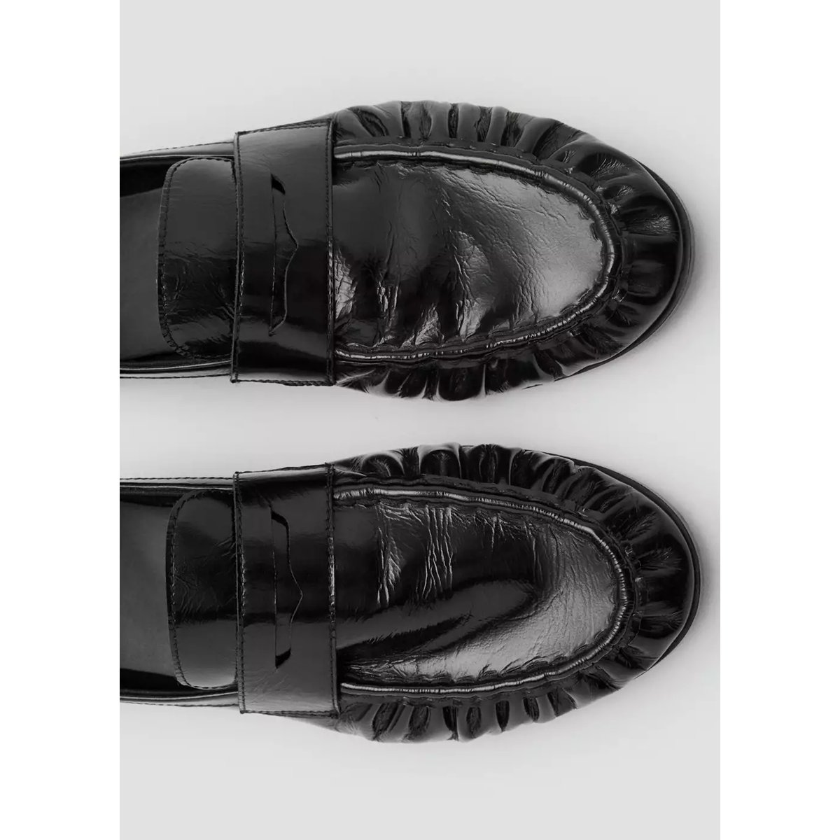 Mocassins cuir noir, MANGO TEEN