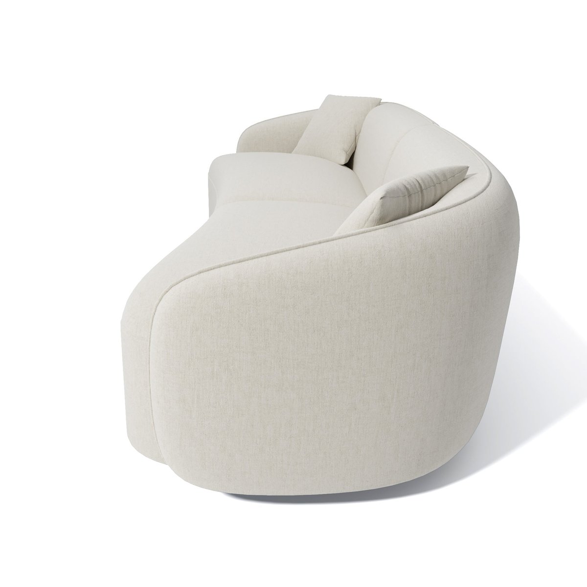 Canapé 4 places en tissu tramé CELINE crème, SIA HOME