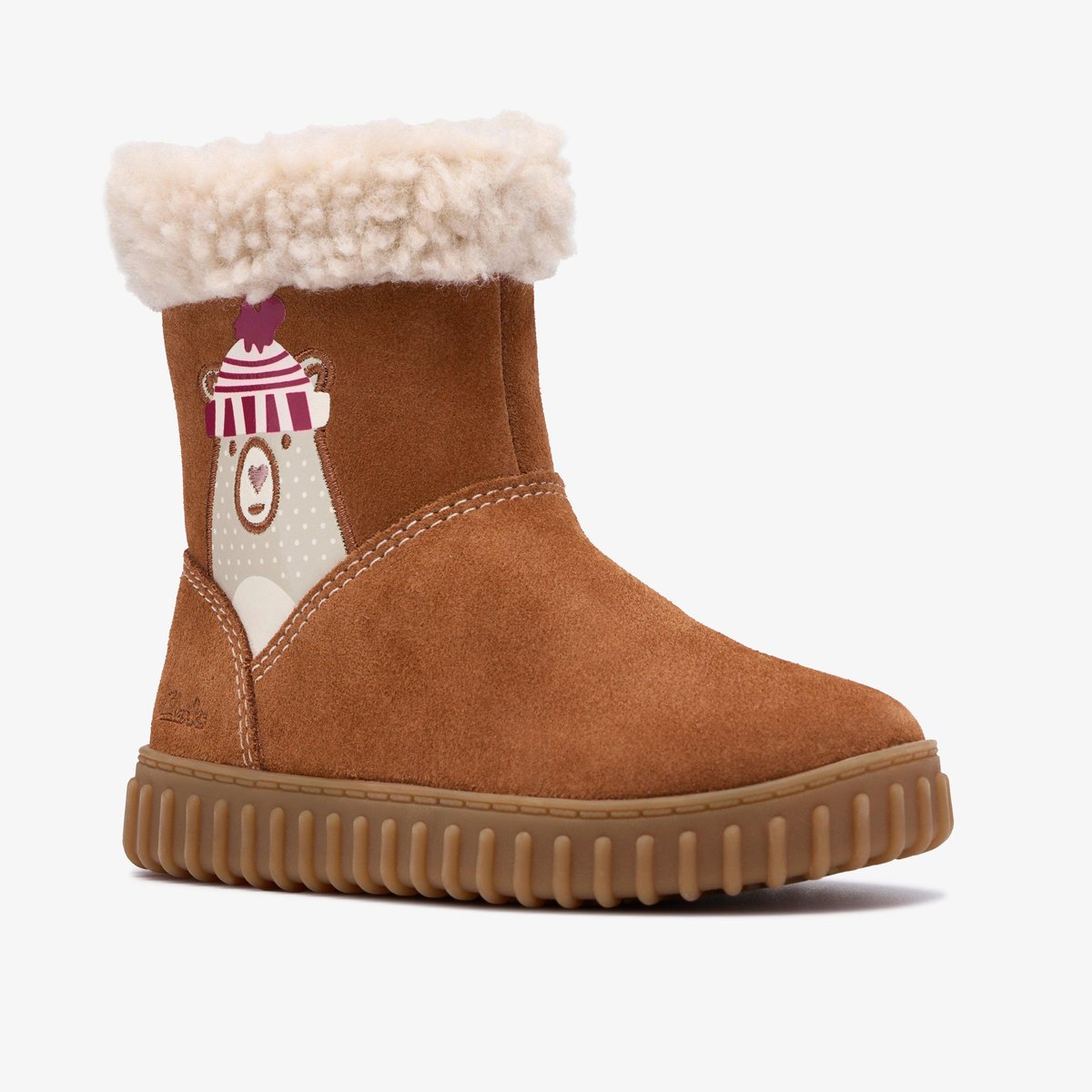 Boots Suède Coupe Large COVE WARM T marron, CLARKS