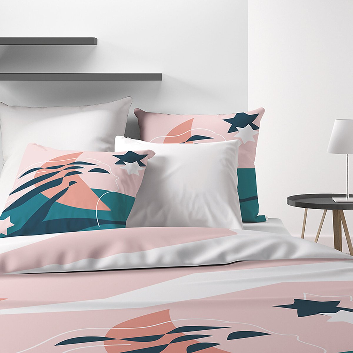 Parure housse de couette coton, Heol multicolore, C DESIGN HOME TEXTILE