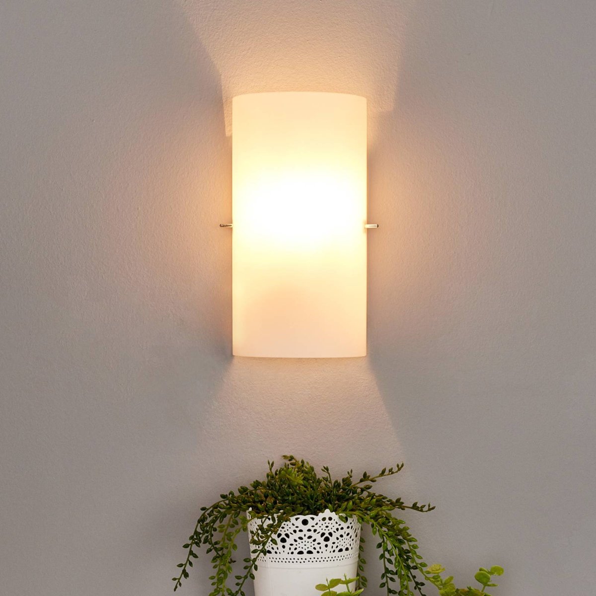 Applique en verre moderne, Sidra blanc, LUCANDE