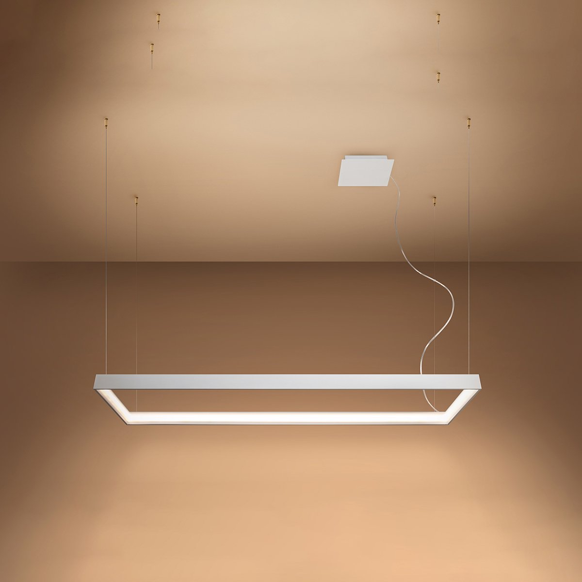 Lustre Aluminium Blanc LED 1 Tuula blanc, EDEN