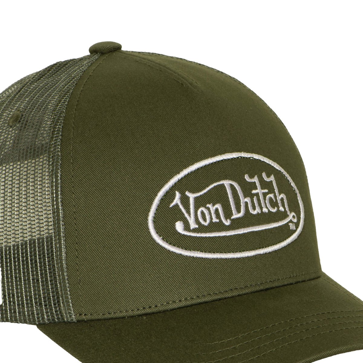Casquette trucker LOFb vert sapin/beige, VON DUTCH