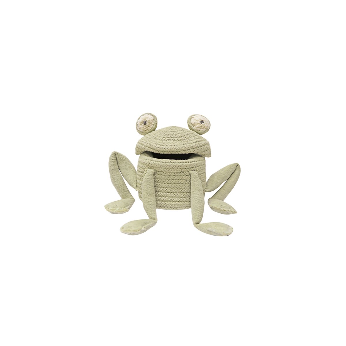 Panier Fred la Grenouille JARDIN FANTASTIQUE olive, naturel, gris foncé, LORENA CANALS