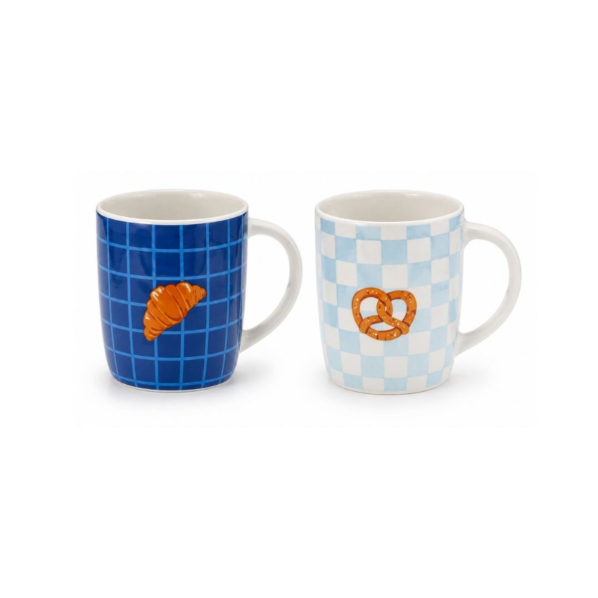Lot de 2 mugs bleu, BEAU BRUNCH bleu, ARTIME