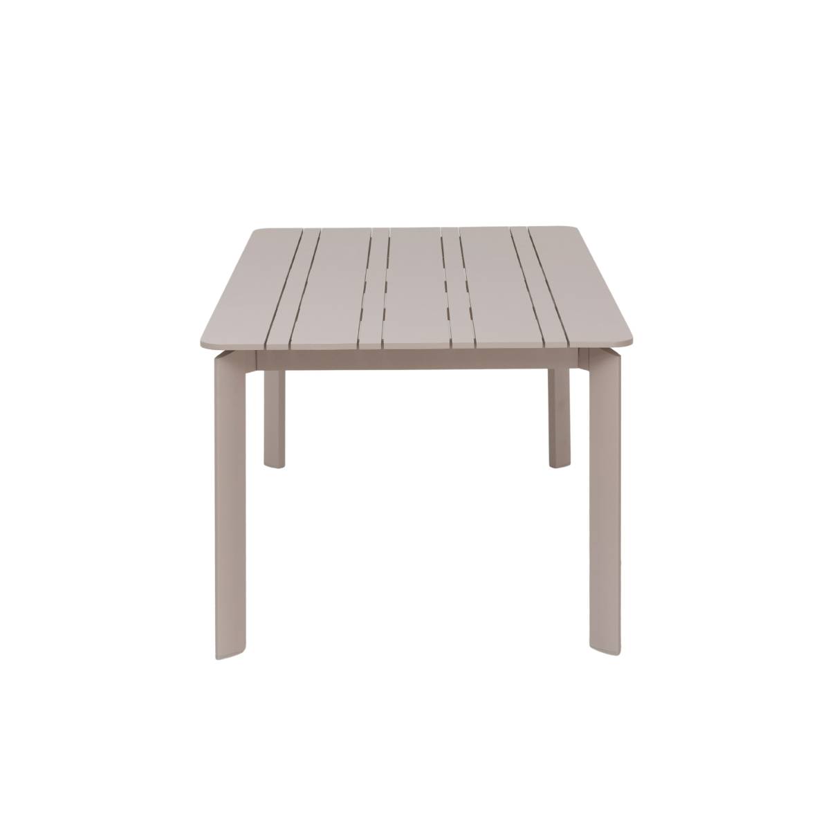 Table de jardin en aluminium KAÏA marron, MADE IN MEUBLES
