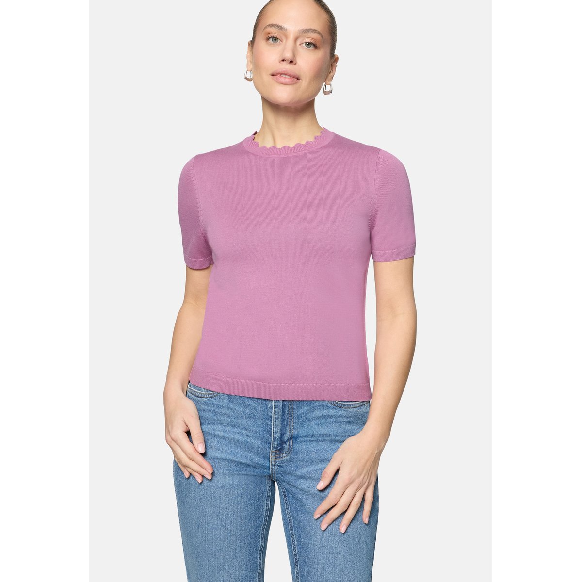 Pull en maille de texture ondulée smoky grape, ZERO