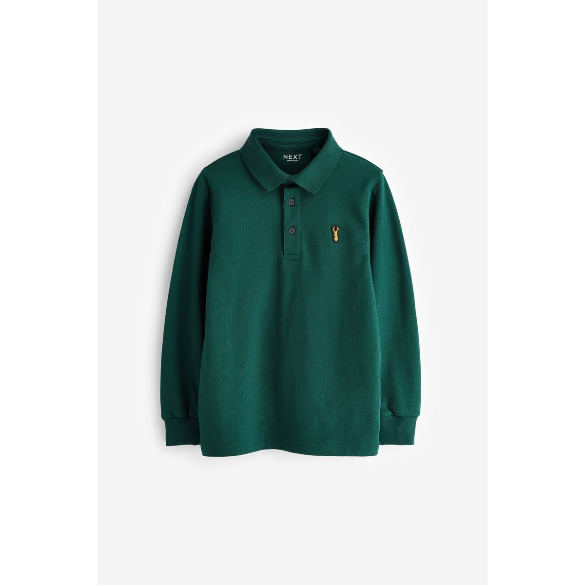 Polo à manches longues dark green, NEXT