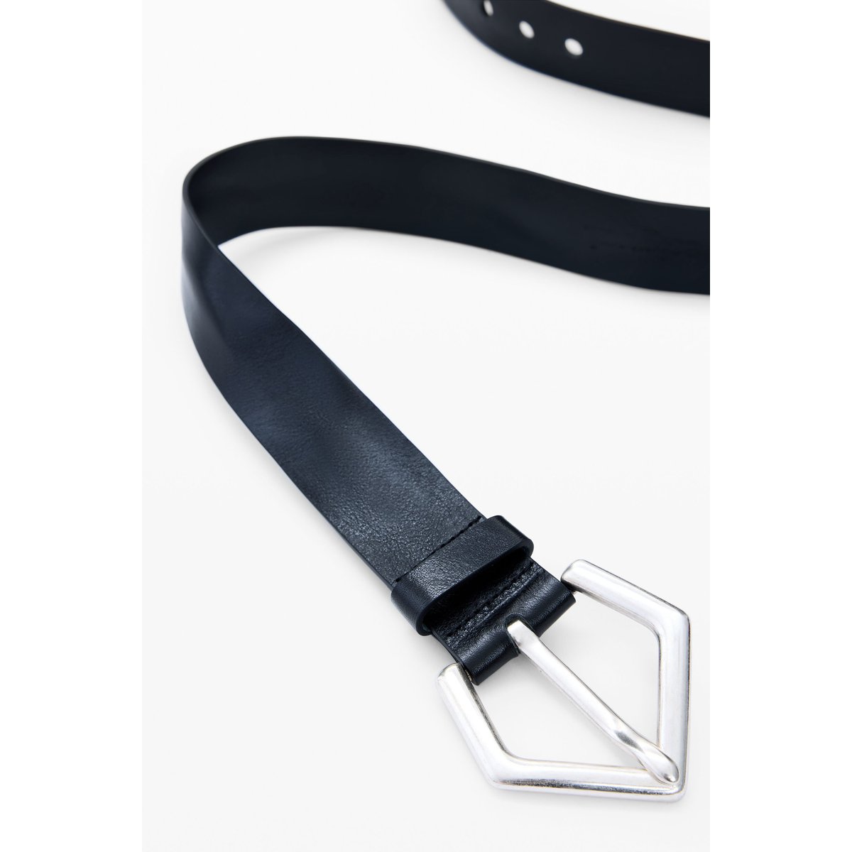 CEINTURE LARGE EN CUIR noir, DESIGUAL