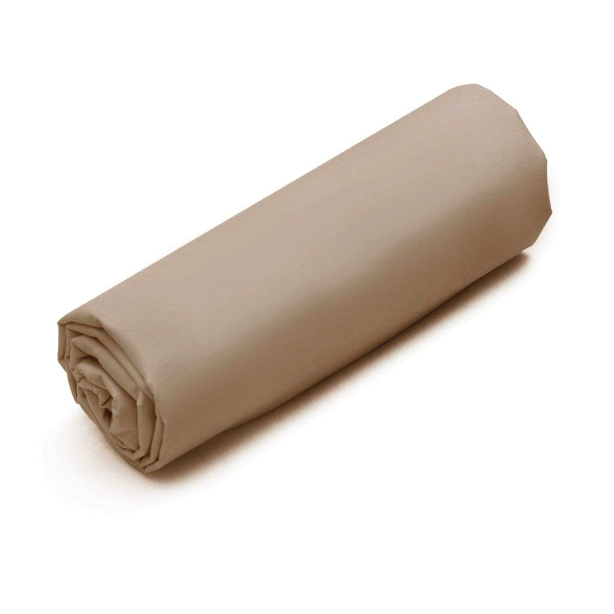 Drap housse Double - UNI COTON rouge capucine, TRADITION DES VOSGES