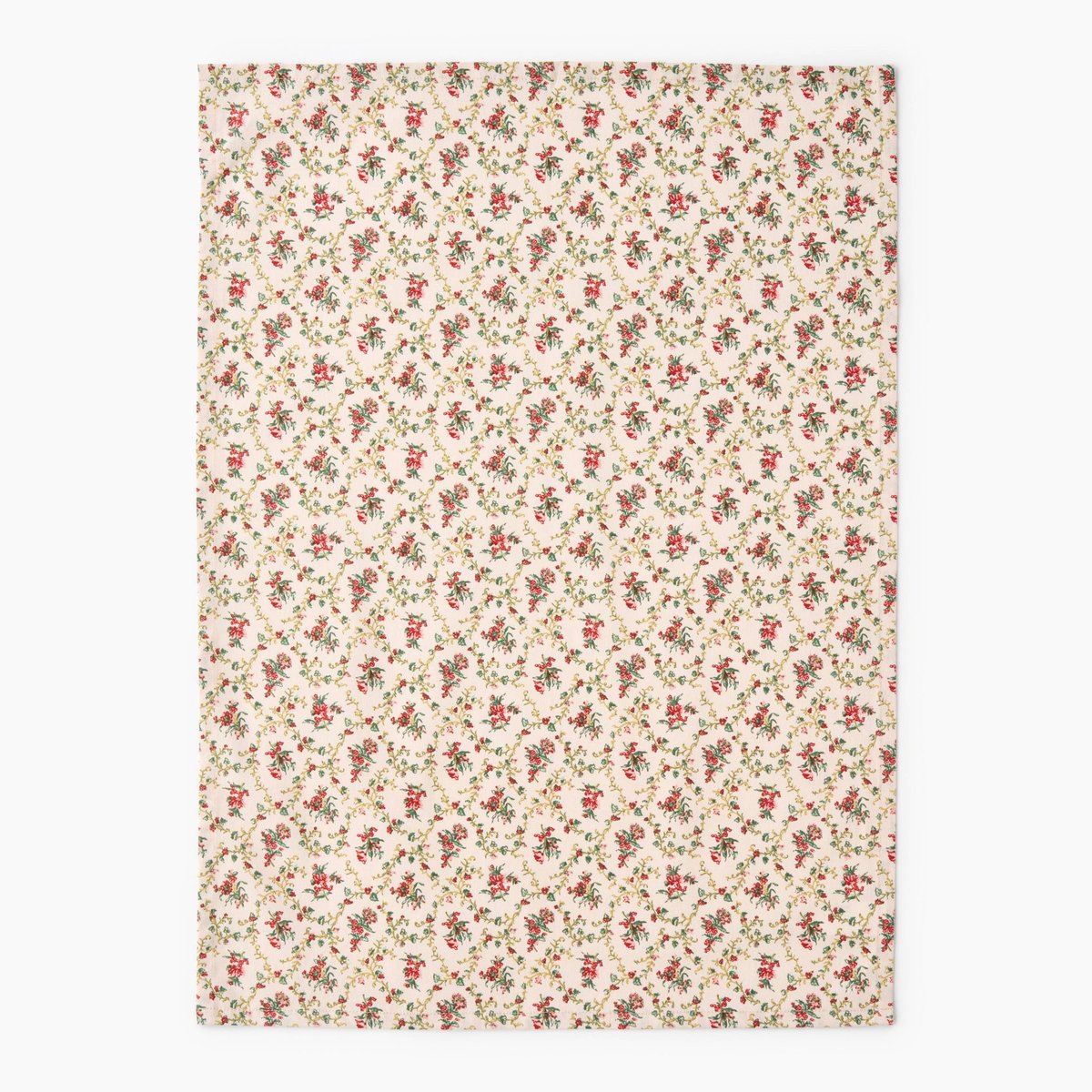 Torchon imprimé toile de Jouy, 50x70cm 100% coton recyclé off white, MONOPRIX