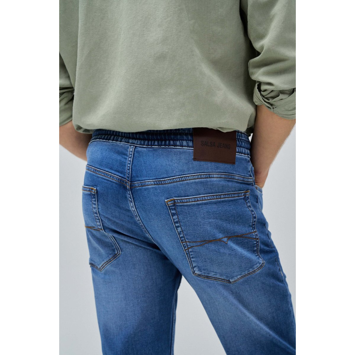 PANTALON JOGGERS S-ACTIV bleu, SALSA JEANS