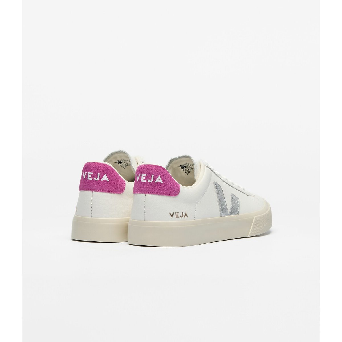 Baskets cuir Campo blanc/argent, VEJA