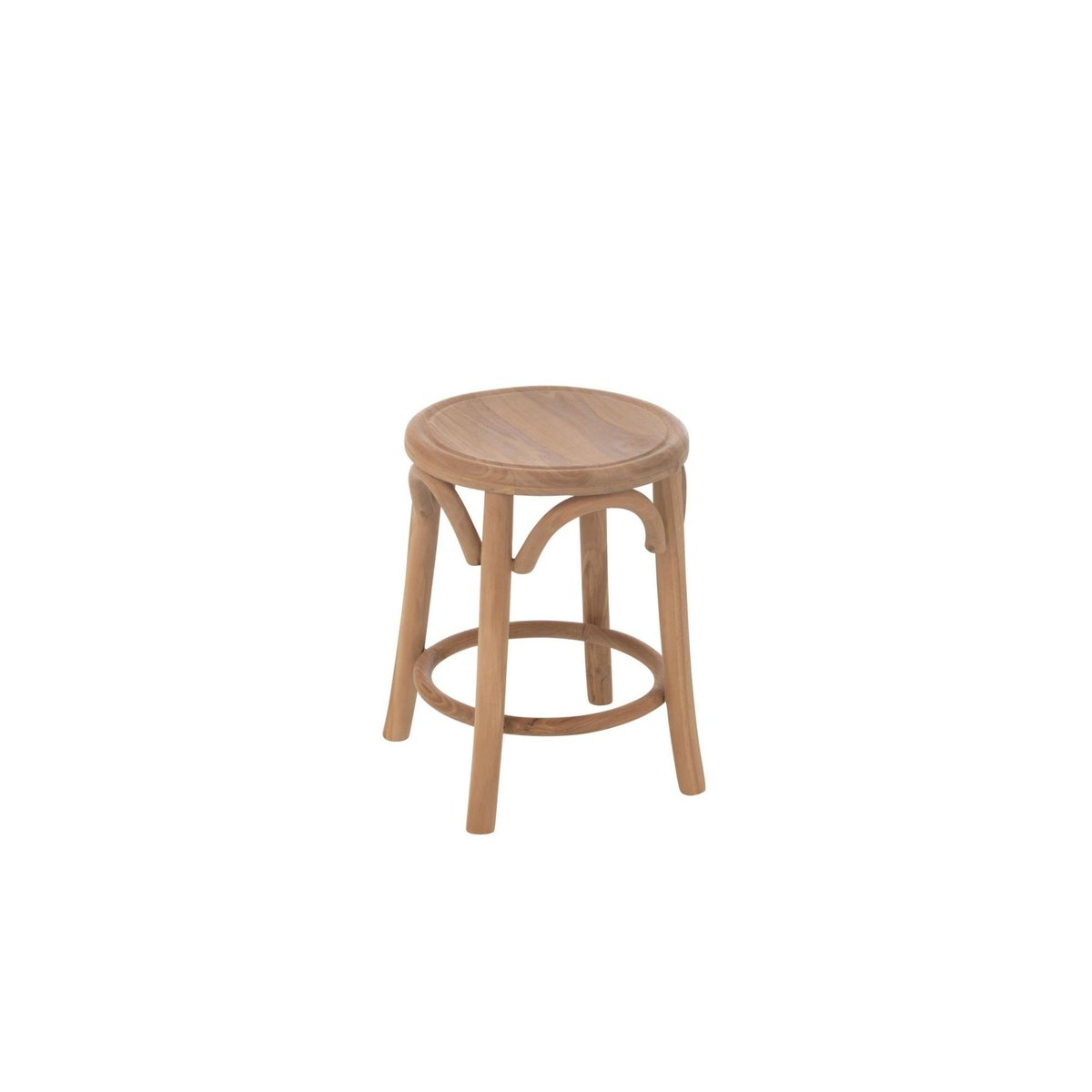 Tabourets rétro en teck naturel (lot de 2) - FRASI bois clair, HELLIN, DEPUIS 1862