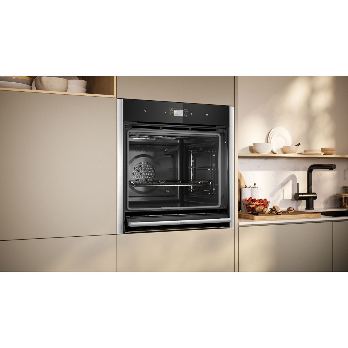 Four encastrable B64CS71N0 - Pyrolyse - Hydrolyse - Chaleur pulsée - Porte froide - N90 Slide&Hide inox, NEFF