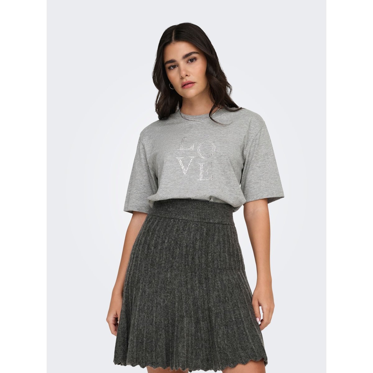 T-Shirt medium grey melange, JDY