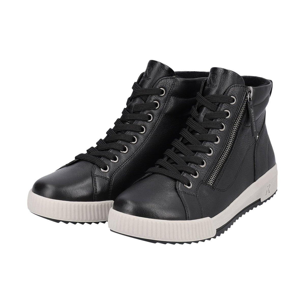 Basket Montante Cuir Revolution Columbo noir, RIEKER