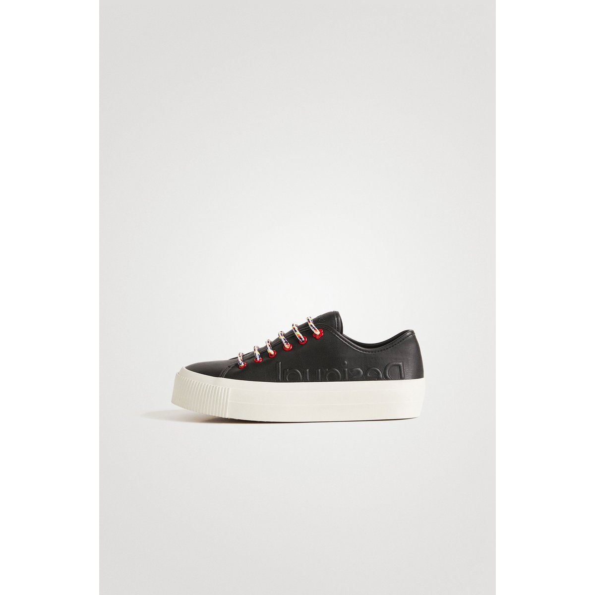 Baskets Plateforme Écrues noir, DESIGUAL