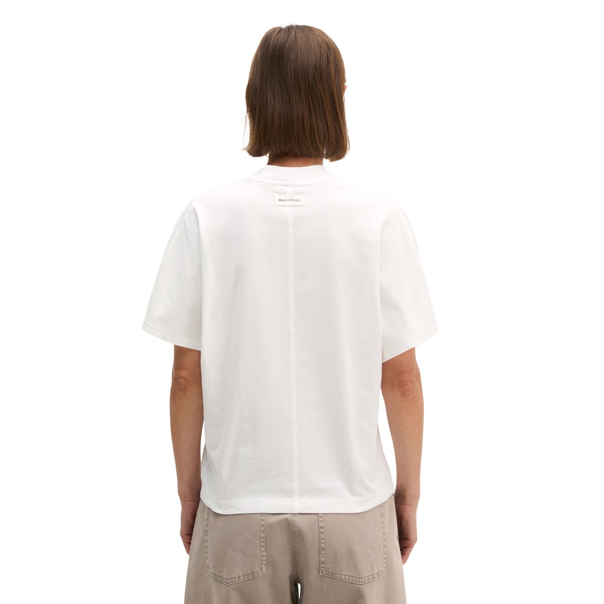 T-shirt oversize en jersey simple de coton blanc, MARC O'POLO