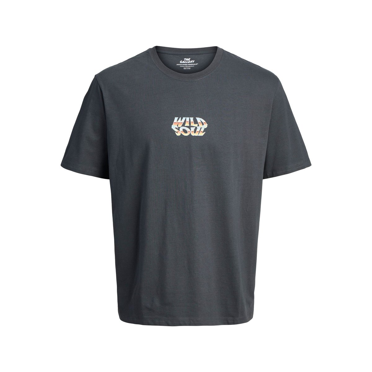 T-Shirt asphalt, JACK & JONES