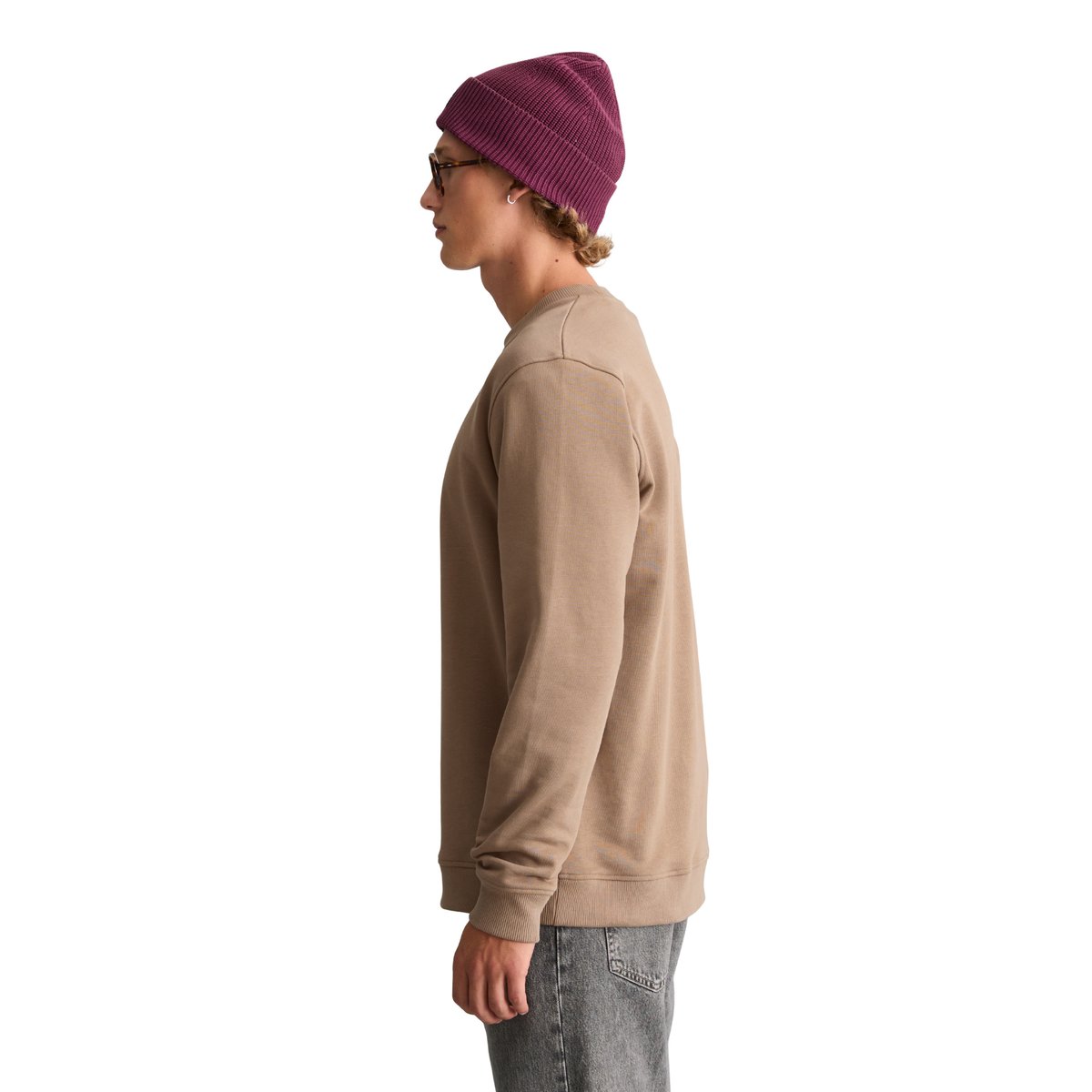 Sweat-shirt coupe classique en molleton de coton bio tout doux marron, MARC O’POLO DENIM