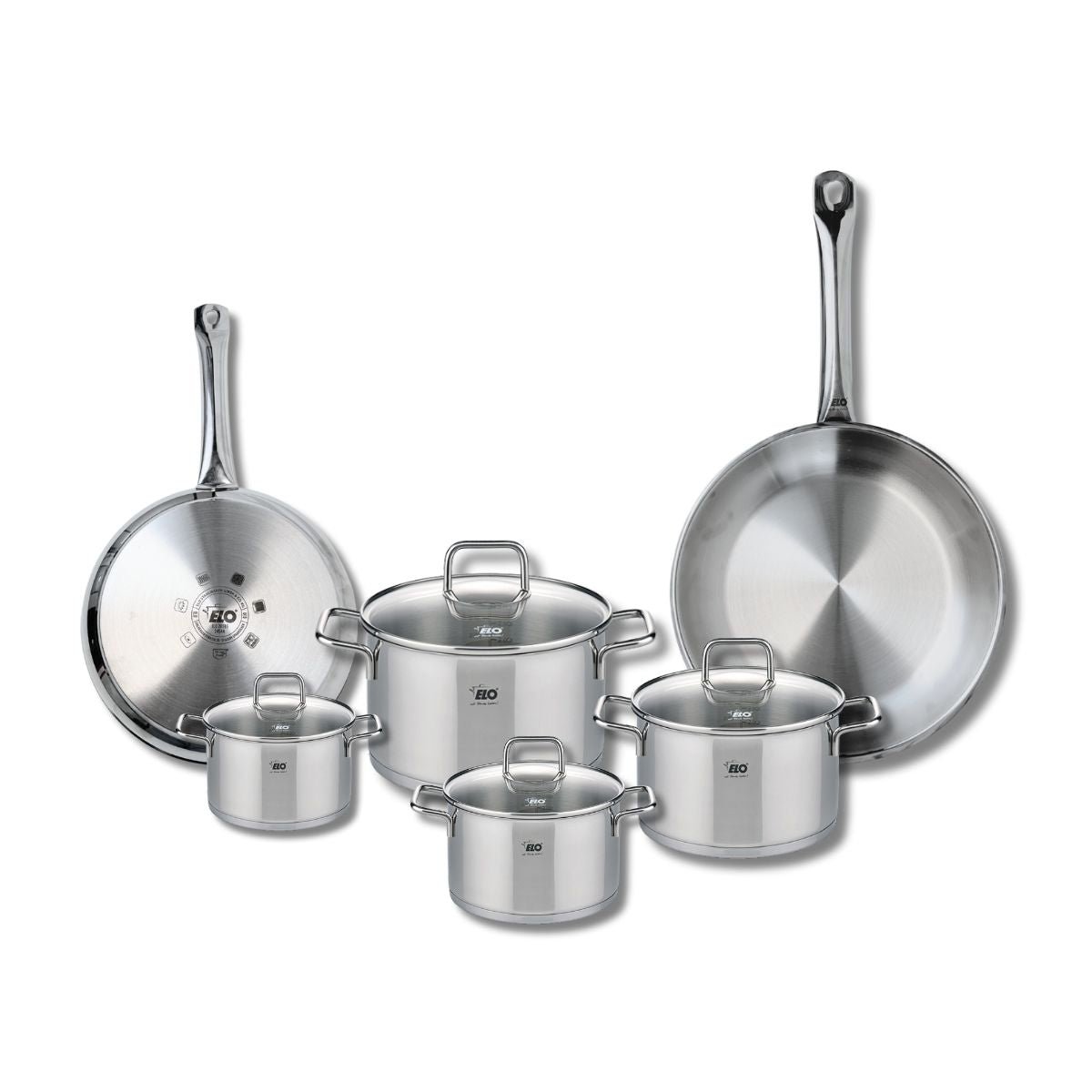 2 poêles 24/28cm + 4 faitouts 12/14/16/20cm PROFI CITRIN gris, ELO