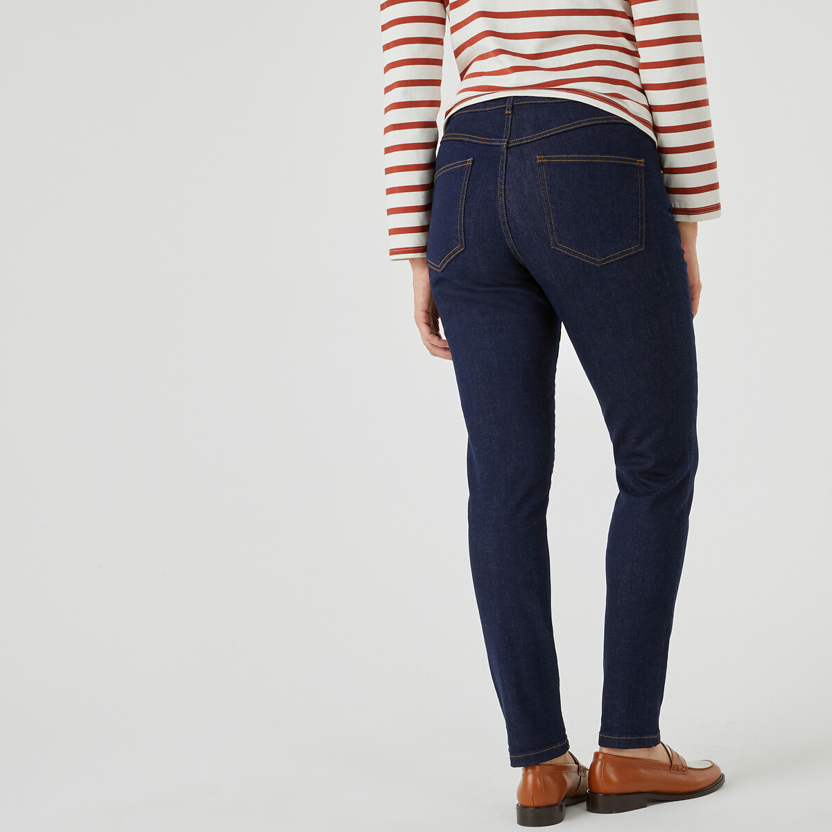 Maternity Slim Fit Jeans in Mid Rise, Length 29.5" untreated blue, LA REDOUTE COLLECTIONS