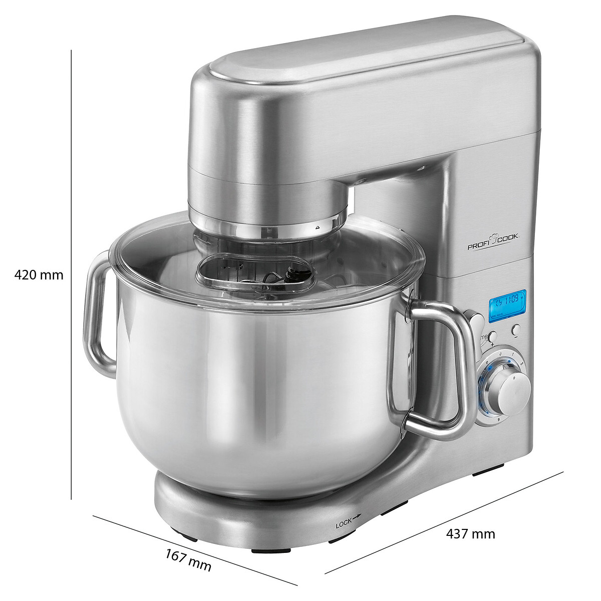 Batedeira com taça inox, 1500 W, da Proficook inox, PROFICOOK