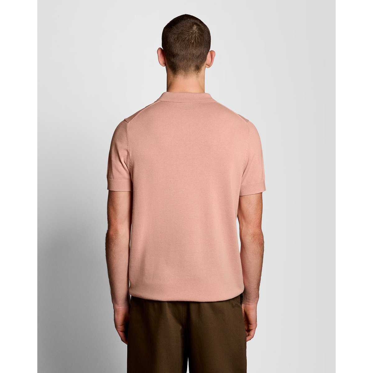 Polo en coton en maille rose pamplemousse, LYLE & SCOTT