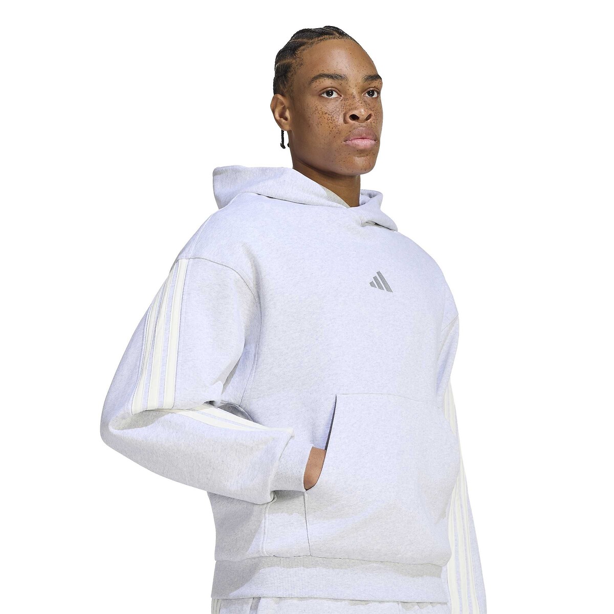 Sweat à capuche, FUTURE ICONS gris clair chiné, ADIDAS SPORTSWEAR